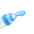 Baby Silicone Squeeze Feeding Spoon, Baby Silicone Feeding Bottle Spoon Baby Food Feeder  for Infant Dispensing and Feeding.. 