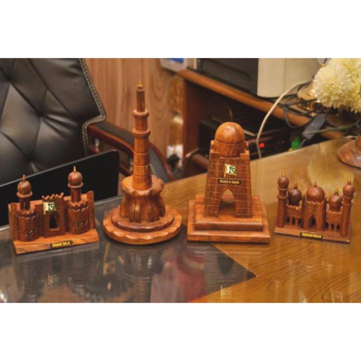 Pakistani Monuments Handcrafted Wooden set of 4