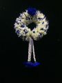Artificial Hand Gajra / Bangles / kangan Dark Blue & offwhite colour with latkon.. 