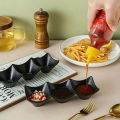 Multi-Purpose 3-Compartment Sauce Dish – Premium Quality Plastic Condiment Tray with Triple Grid Design for Sauces, Dips, Pickles, and Snacks – Stylish Serving Plate for Hot Pot, Appetizers, Sushi, Japanese Cuisine – Great for Home, Party, and Restaurant. 