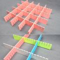 4 pcs/set Drawer Wardrobe Clapboard Partition DIY Grid Drawer Separator Divider Adjustable For Underwear Socks Storage Organizer. 