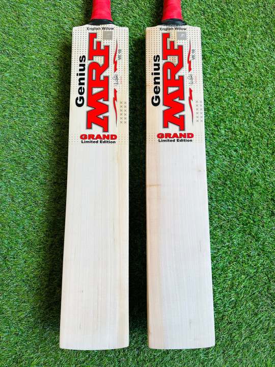 MRF Hard Ball Cricket Bat Age Under 18 & Above Top Quality Bat Club Bat Red Edition AB de Villier