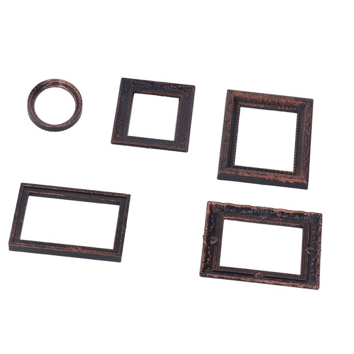 Miniature Picture Frame, 5pcs Exquisite Mini Photo Frame for Dollhouse