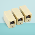 RJ45 Female Connector (Pack of 3) RJ 45 Coupler Extender Joinder Ethernet LAN Jointer. 