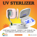 Sterilizer Box for Toothbrush - Multi-Purpose & Portable UV Sterilizer Disinfection box for Toothbrush, Earphones, Keys, Makeup, Jewellery | Mini Rechargeable UVC Sanitizer box for Travel & Home Use. 