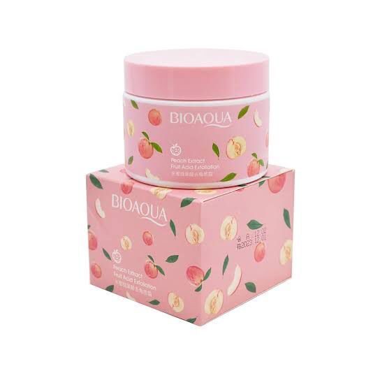 BIOAQUA Peach Whitening Brightening Moisturizer Exfoliating Facial Scrub Gel with Peach Extract, Fruit Acid Exfoliating Peeling Cream Gel 140g