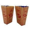Popcorn Boxes - 5.5 Inch By 3.5 Inch - Red Lines Popcorn Boxes - Pack Of 8 Popcorn Box. 