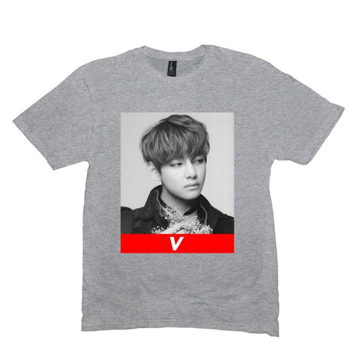 BTS Kim Taehyung V Name T-Shirts for men