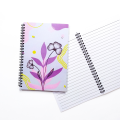 Purple Pink Floral Spiral Notebook | Lined Pages | Softcover A5 Notebook. 