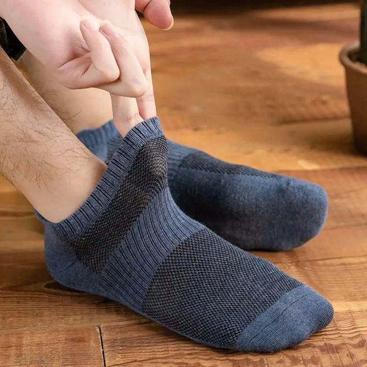 All-match Thin Shallow Solid Color Cotton Comfortable Hosiery Boat Socks Low-top Socks Men's Socks