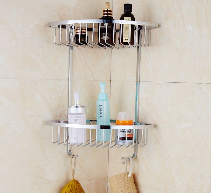 Bathroom Corner Shelves - Stainless Steel Wall Mounted Shelf (1 Piece)