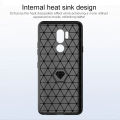 LG G7 ThinQ mobile phone case LG G7 protective cover brushed carbon fiber pattern silicone anti-fall soft high quality. 