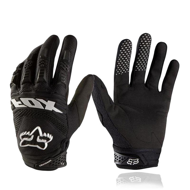 【ALLGOOD】Full Finger Motorcycle Gloves Leather Fabric Wear-resistant Motorbike Guantes Gloves