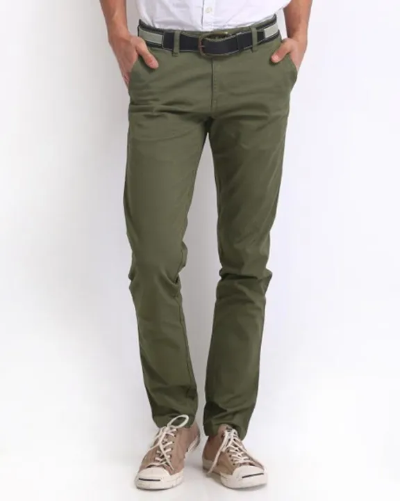 Olive%20Green%20Cotton%20Men's%20Chino%20Slim%20Fit%20-%20Image%202