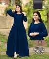 Button Centre Cut Style Long Frock With Plain Trouser/ Long Maxi with Trouser/Readymade/Maxi for GIRLS. 