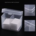 2 Grid Plastic Storage Box With Lid Unloading Cotton Manicure Tool Cosmetic Wash Towel Nail Polish Remover Tools Organizer Box. 