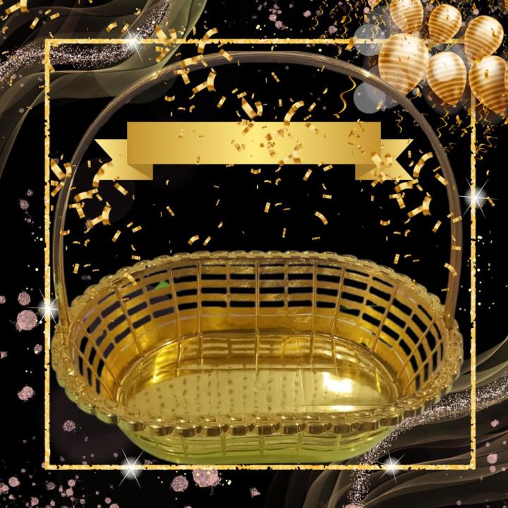 Rasam Tray/baskety For Nikkah,Rasam Sweets Tray.,Wedding Tray,Golden Tray/Golden Holder Tray Curtley Serving Trays for/ Wedding Dinning/Nikkah Tray Wedding Tray/Flower Tray basket/Mithai sweets, candy Gajra tray