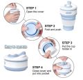 Techmanistan Random Color Reusable Collapsible Coffee Cup with Lid, Folding Silicone Portable Travel Mug, Telescopic Drinking Collapsible Coffee Mug, Leak-proof Coffee Mug. 