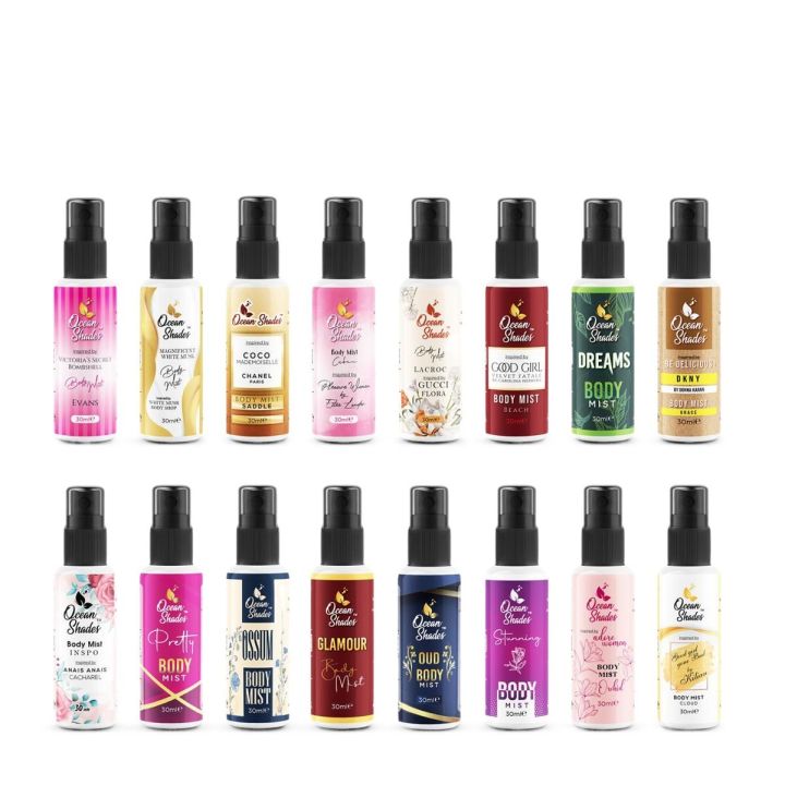 Ocean Shades Pick Any 2 Mini Body Mist From Our Premium Collection Out Of 23 Body MIST