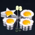 Fried Egg Mold, Pack of 4 Stainless Steel Egg Ring Egg Shaper Pancake Mold Heart/Round/Star/Flower Shapes. 