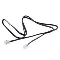 2Pcs RJ11 6P4C Telephone Cable Cord ADSL Modem, 1 Meters & 2 Meters. 