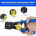 EZ RJ45 Crimp Tool Pass Through Cat5 Cat5E Cat6 Crimping Tool for RJ45/RJ12, CAT5, CAT5E, CAT6 Connectors. 