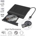 USB Pop-up Mobile External DVD-RW Portable Drive ODD External DVD Drive ROM Player Writer for Windows Linux Mac 9.5MM New Replacement Parts (Color : Black). 