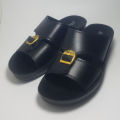 Fit Footwear Synthetic Leather PU Slide for Men - Arabic Sole Slide for Men - Discovery Sole Waterproof Chappal- Arbi Sole Chappal for Men - Arabic Thick Sole Chappal for Men - PU Chappal for Men. 