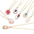 1Pcs Transparent Acrylic Preserved Fresh Hibiscus Flower Charms Eternal Dried Petal Specimens Resin Pendant Alloy Chain Necklace. 