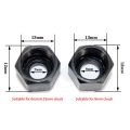 Router Collet-1 x 0.24 inch / 6 mm Collet Chuck Adapter (with nut)
1 x 0.25 inch / 6.35 mm Collet Chuck Adapter (with nut)
1 x 0.32 inch / 8 mm Collet Chuck Adapter (with nut)-As shown. 