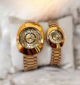 Golden Color Watches For Men & Women. 