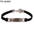 Fashion His Queen Her King Couple Bracelet Matching Bangles Lovers Jewelry Gift. 