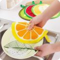 Hand Towel Children's Handkerchief Kitchen Strong Water Absorption Cartoon 1PC Hand Towel Home Cute Fruit Shaped Hanging Type. 