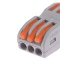 SPL-1 2 3 Way Reusable Spring Lever Terminal Block Electric Cable Wire Connector Encounter. 
