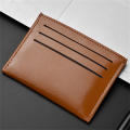 Brown ID Card Holder Secure Slim Design Black  Case Multi Slot PU Leather Slim Wallet for Business Use Personal Use Men's Accessory Bank Cards ID Protection. 