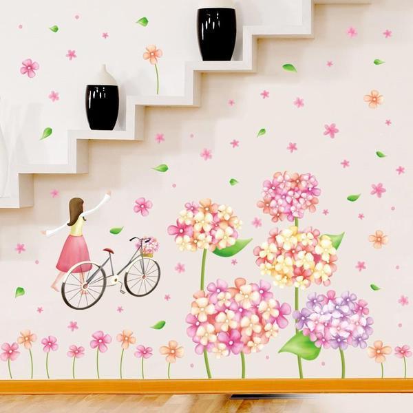 XL8215%20cute%20flowers%20bicycle%20girl%20wall%20stickers%20for%20kids%20rooms%20nursery%20baby%20bedroom%20children%20art%20wall%20decals%20home%20decorations%20-%20Image%206