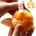 10pcs Ring Type Lemon Orange Tangerine Opener Peeler Peel Slicer Cutter Fruit Skin Remover Knife Helper, Random Color Delivery. 