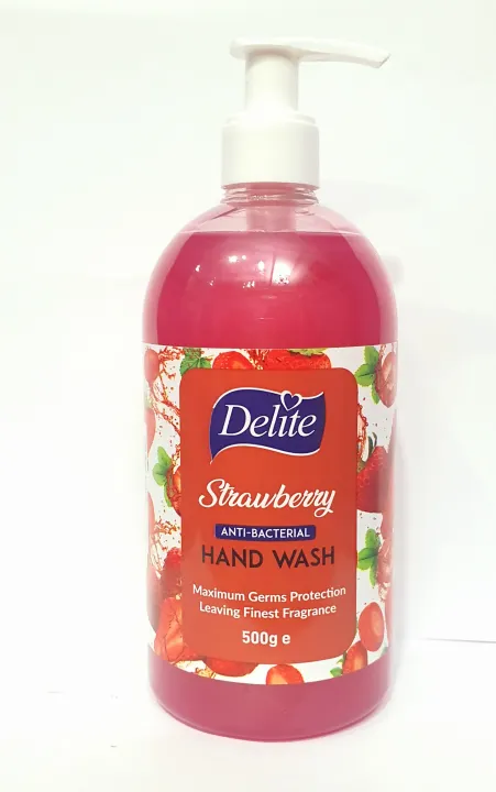 Delite l Anti-bacterial Hand Wash l Strawbery l Max. Germs Protection l ...
