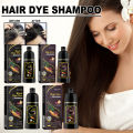 Dye Canas Hair Dye Shampoo 3 in 1 Hair Color Shampoo For Cover Gray Hair Natural Plant Ingredients Restore Original Hair Color. 
