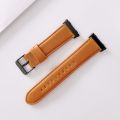 For OPPO Watch 41mm Plain Weave Leather Watch Band. 