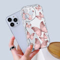 UCUC for Redmi 12C / 11A Back Cover Colorful Butterfly Cream Texture Wavy Edge Soft Silicone Phone Case. 