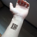 Instagram Scan Surprise Confession QR Code Creative Little Fresh Girl Cartoon Tattoo Sticker Customization. 