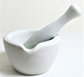 Porcelain Mortar and Pestle Grinding Bowl White Laboratory Use Medicine Grinding Chemical Mixing Size 5inch. 