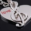 Cute Heart Notes Couples Alloy Key Chain Keyring Keychain Lover Gift. 