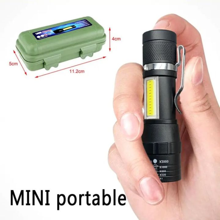 Torch%20-%20Mini%20LED%20Micro%20USB%20Charging%20with%20Cable%20and%20Case%20-%20Powerful%20Flashlight%203800LM%20XPE%20COB%20Small%20Rechargeable%20-%20FlashLight%20Zoomable%20-%20Image%209