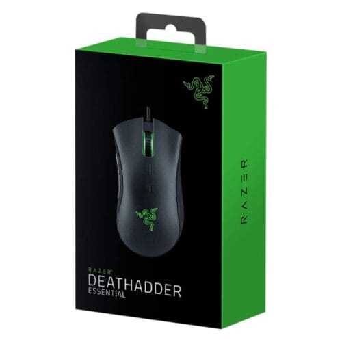 Razer DeathAdder Essential Gaming Mouse: 6400 DPI Optical Sensor - 5 Programmable Buttons - Mechanical Switches - Rubber Side Grips - Classic Black
