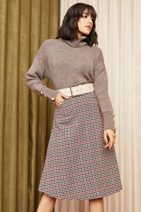 Ola%20Store%20Women's%20Black%20Zippered%20Pocket%20Cachet%20Flared%20Skirt%20ETK-19000103%20-%20Image%205