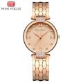 Mini Focus Rose Gold Stainless Steel Rose Gold Dial Quartz Watch for Women - MF0186L-04. 