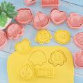 10Pcs/Set Kpop BTS BT21 Kitchen New Cookie Biscuit Fondant Mold Cute Cartoon Silicone Cookie Baking Cutter Mould. 