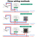 SMATRUL Wifi Ceiling fan switch - Mini Fan Speed Switch Controller White/Black - Tuya APP Voice Relay Work for Google Home Alexa. 